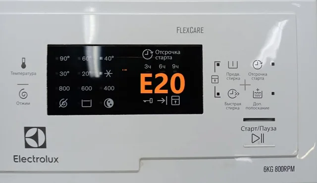 Máy giặt Electrolux báo lỗi E20 - Nguyên nhân, cách khắc phục và bảo dưỡng